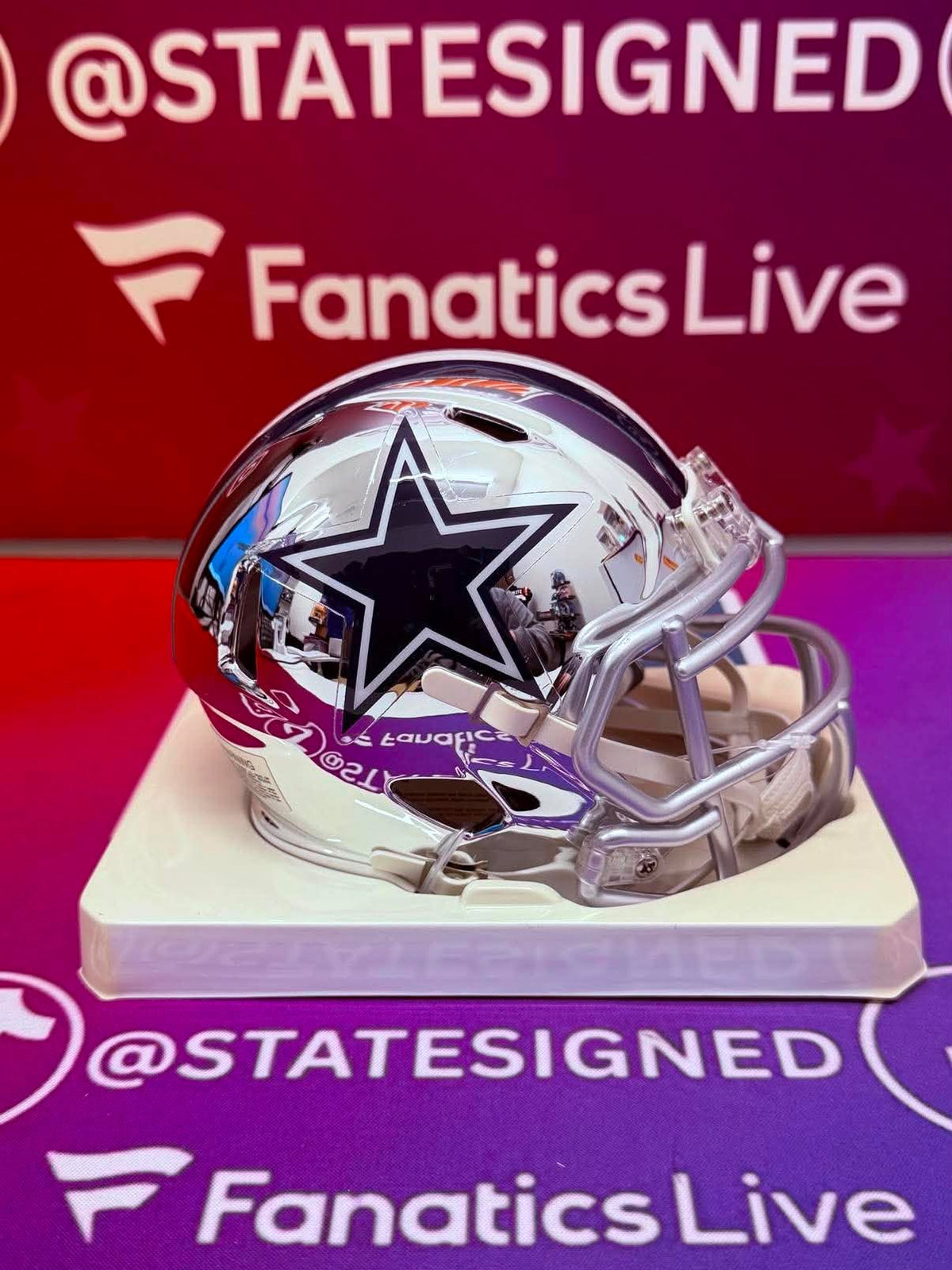 Dallas Cowboys Chrome Mini Helmet (Unsigned)