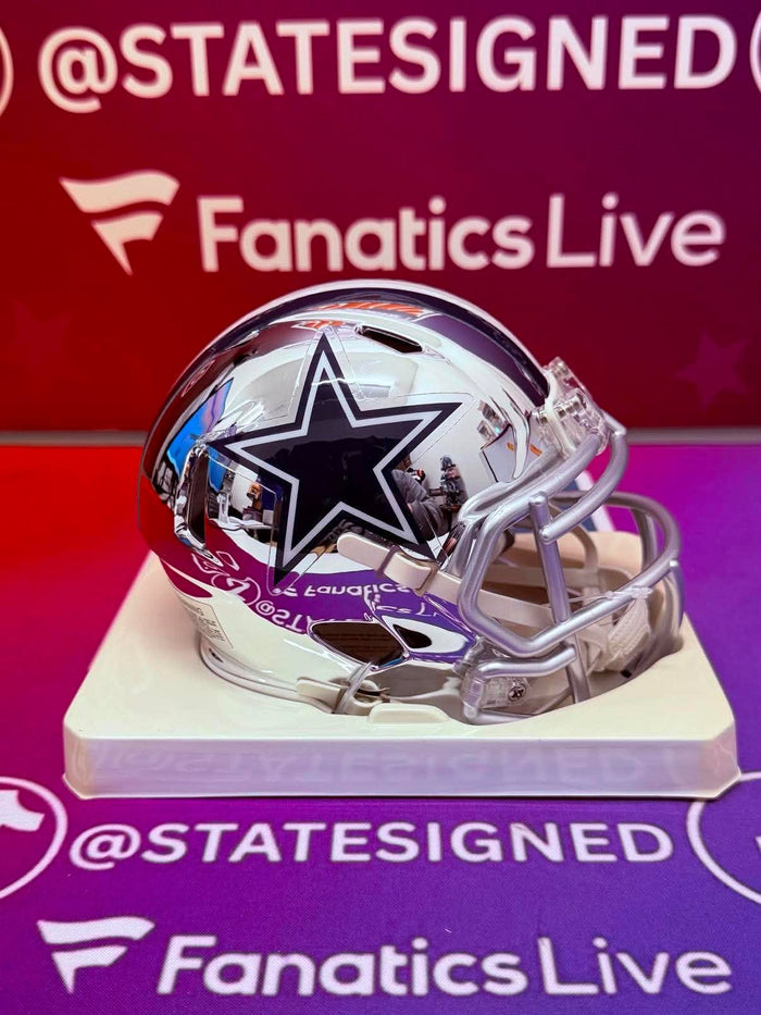 Dallas Cowboys Chrome Mini Helmet (Unsigned)
