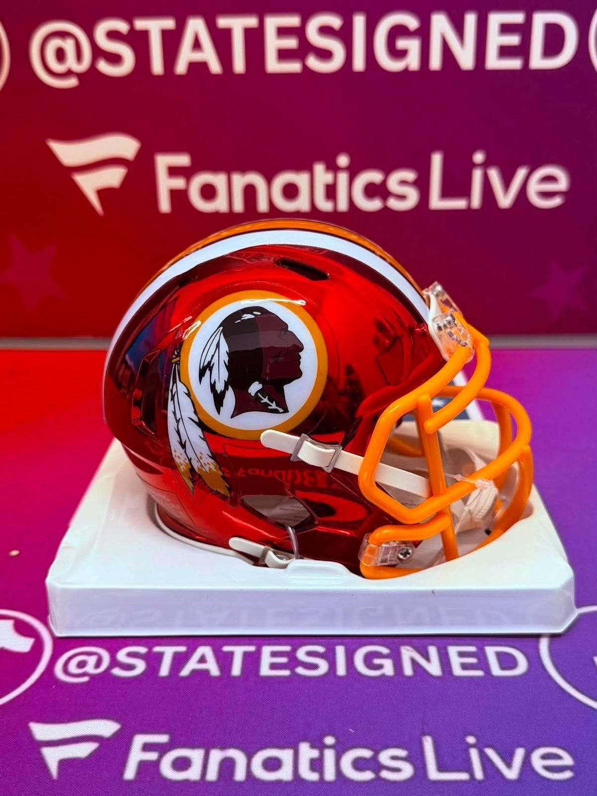 Washington Commanders Chrome Mini Helmet (Unsigned)