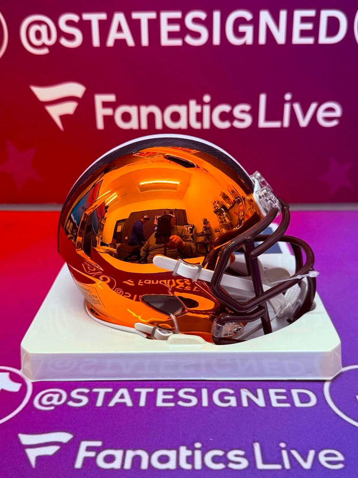 Cleveland Browns Chrome Mini Helmet (Unsigned)