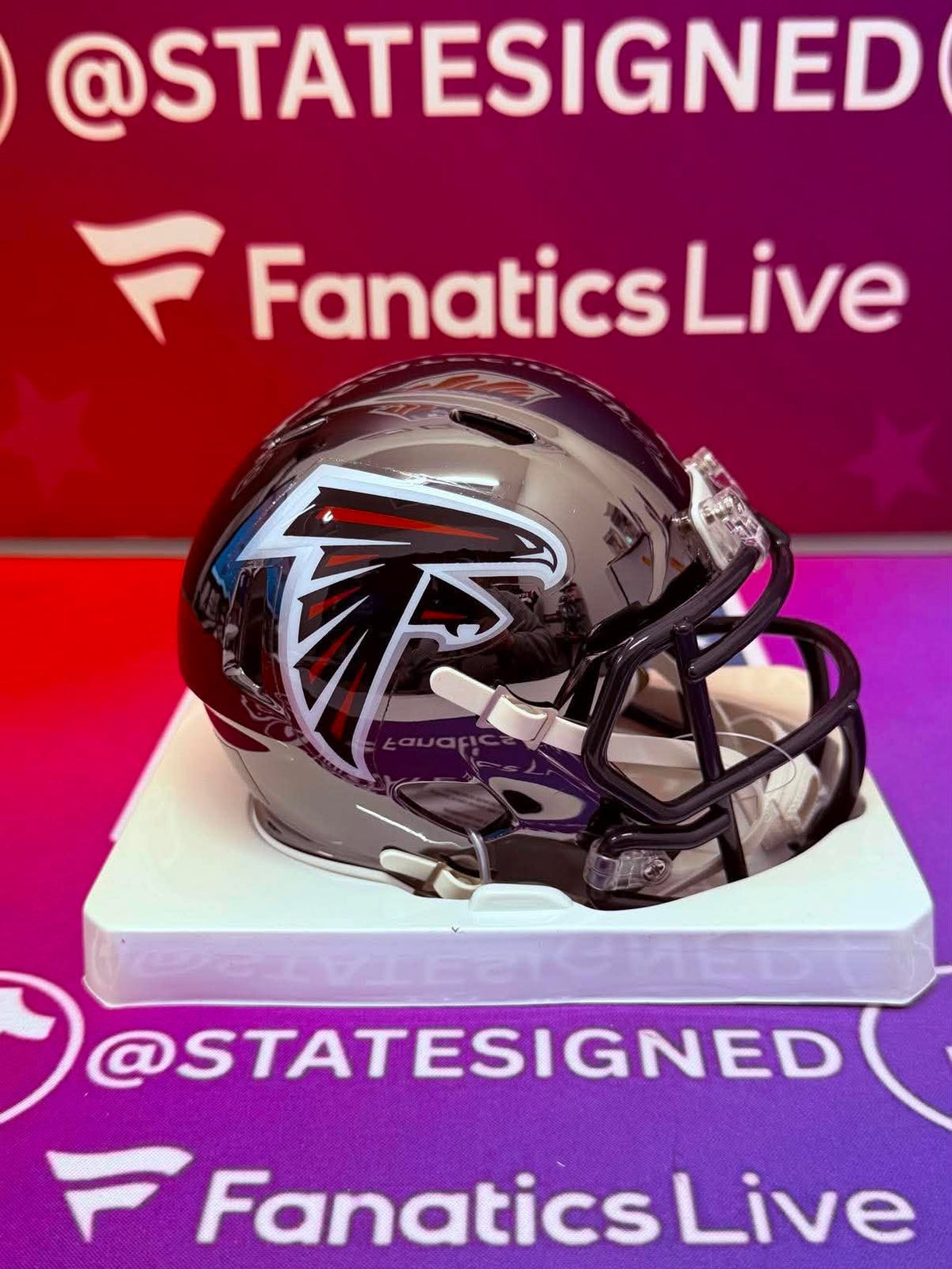 Atlanta Falcons Chrome Mini Helmet (Unsigned)