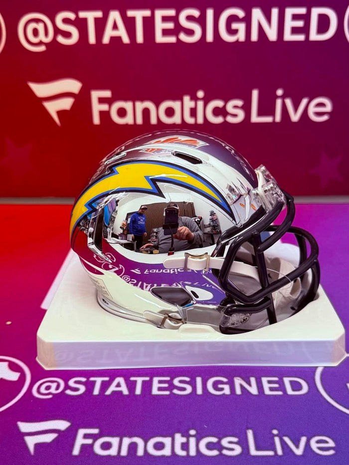 Los Angeles Chargers Chrome Mini Helmet (Unsigned)
