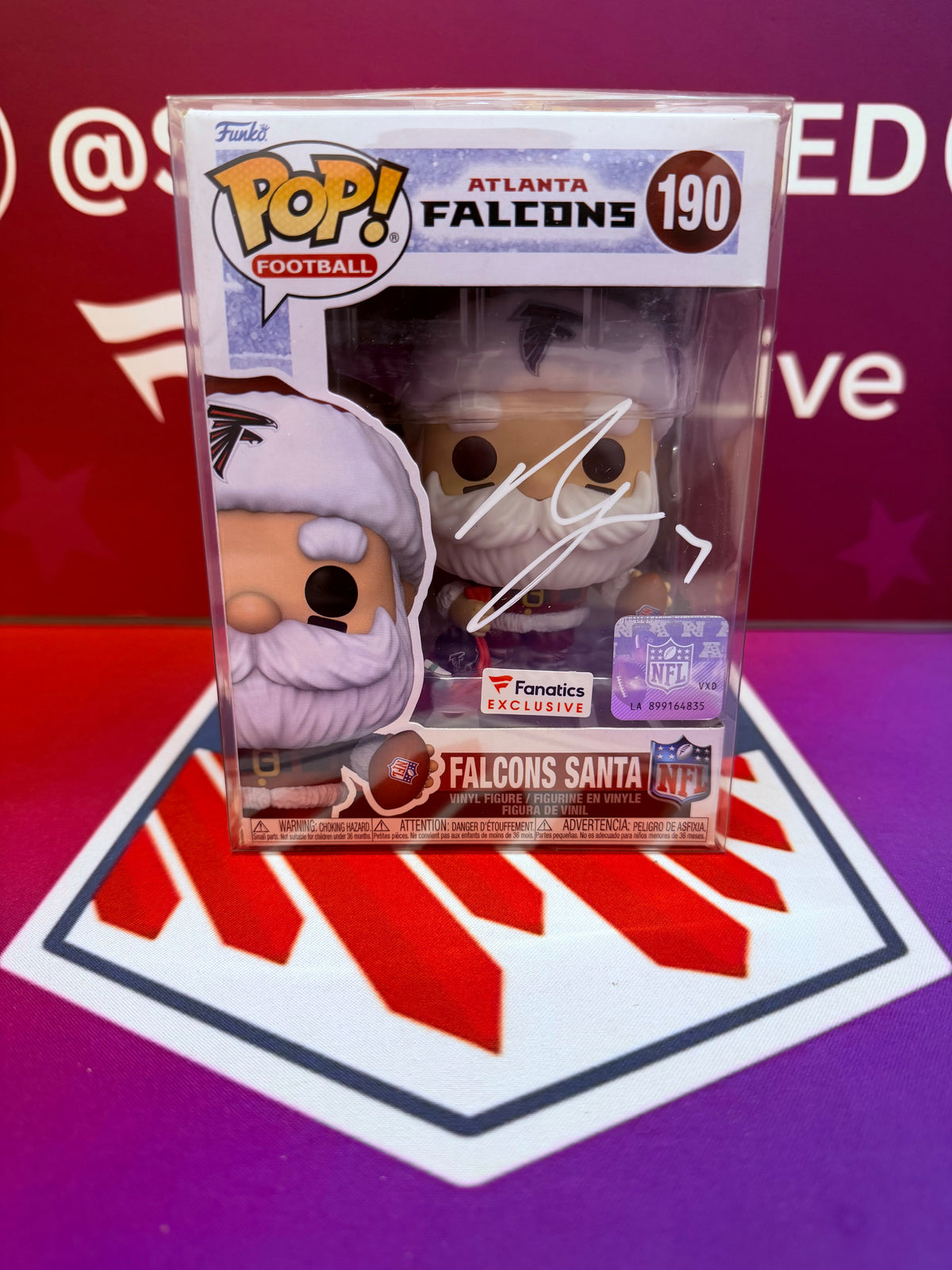Bijan Robinson Atlanta Falcons Signed Santa Funko Pop