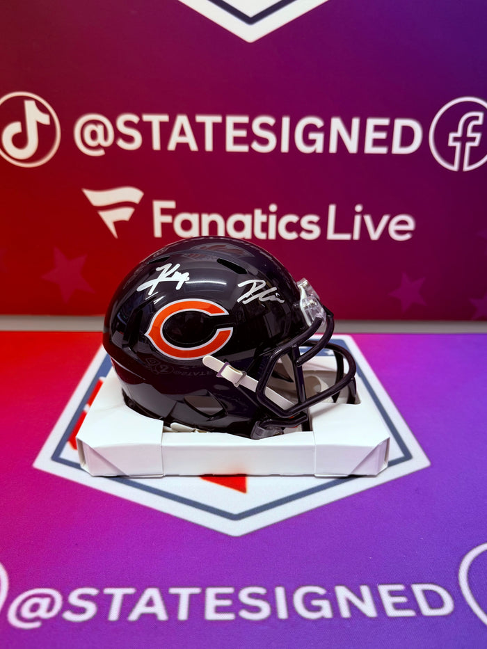 D'Andre Swift / Kyle Monangai Chicago Bears Speed Mini Helmet