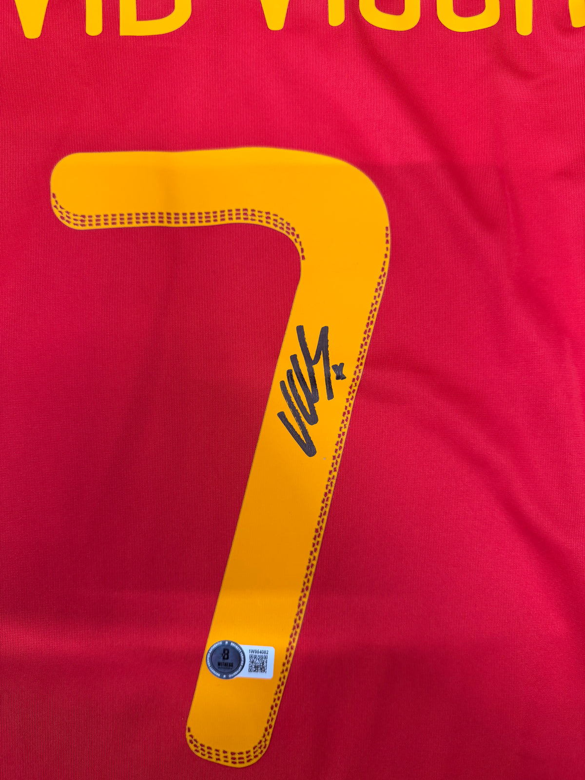 David Villa Signed Spain Jersey
