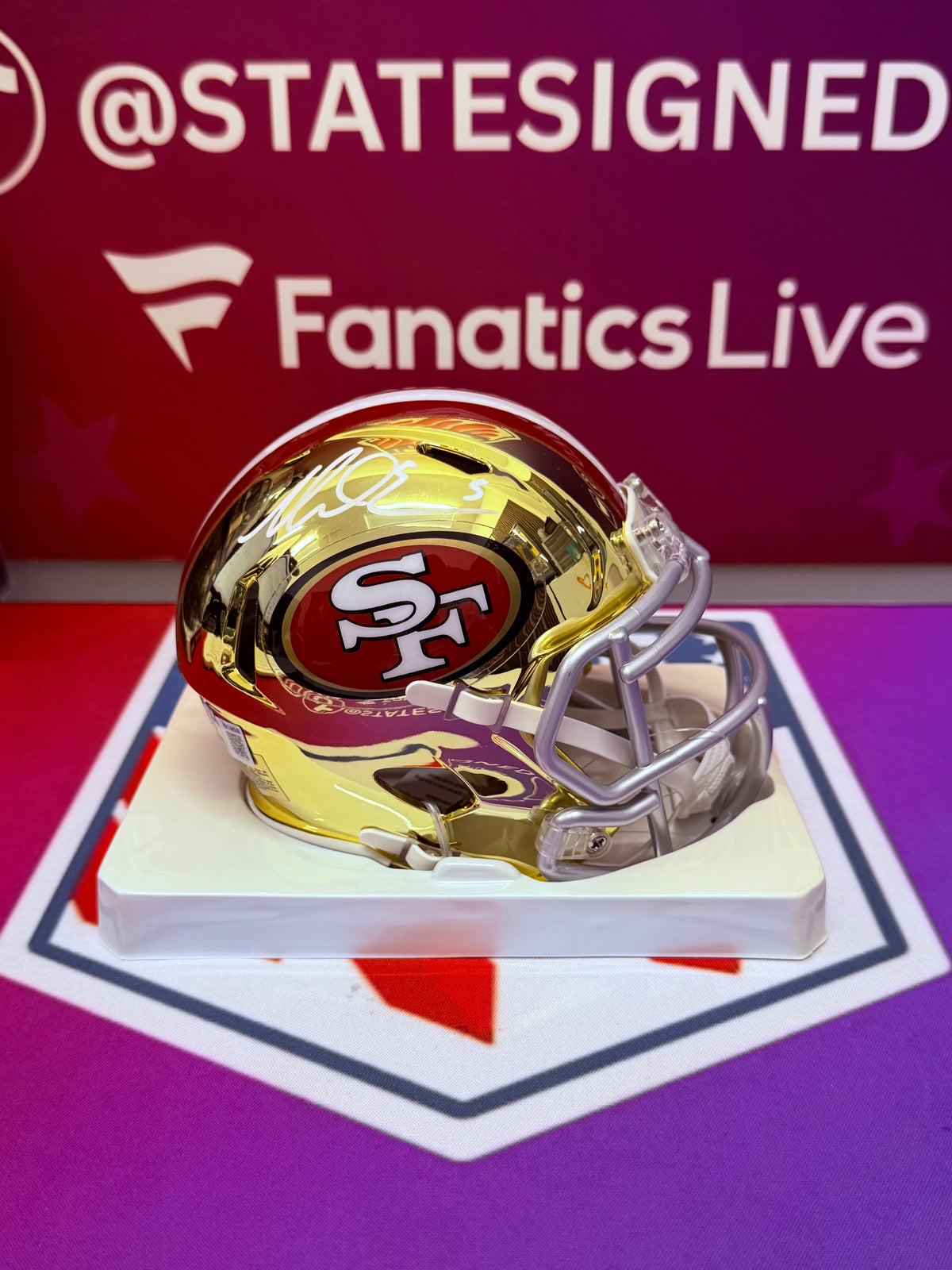 Mike Evans San Francisco 49ers Chrome Mini Helmet