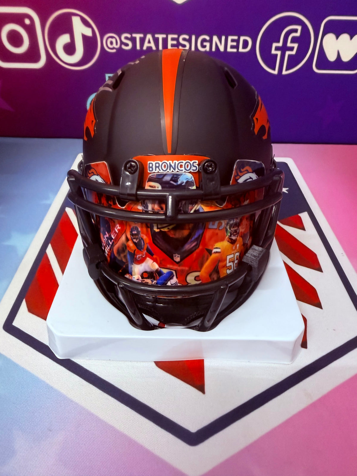 Von Miller Denver Broncos Eclipse Mini Helmet