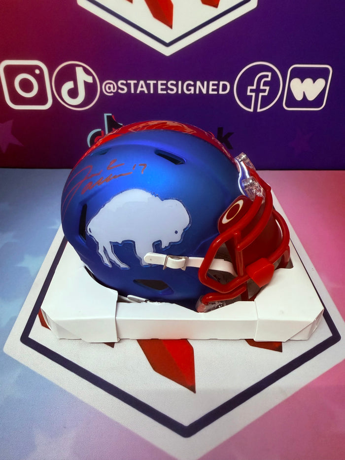 Josh Allen Buffalo Bills Custom Blaze Mini Helmet
