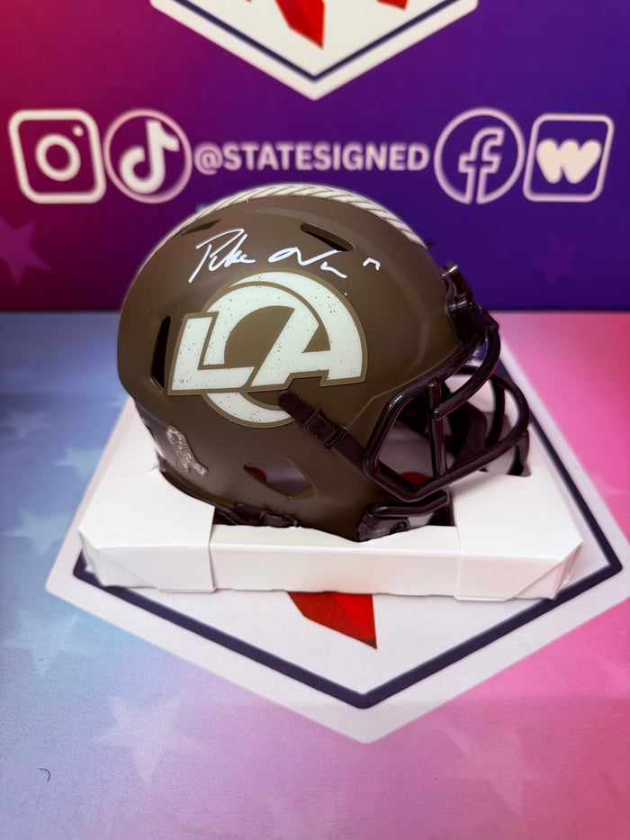 Puka Nacua Los Angeles Rams STS22 Mini Helmet