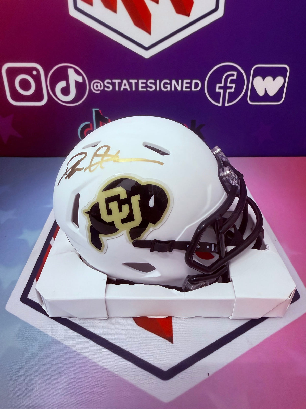 Deion Sanders Colorado Buffaloes Speed Mini Helmet