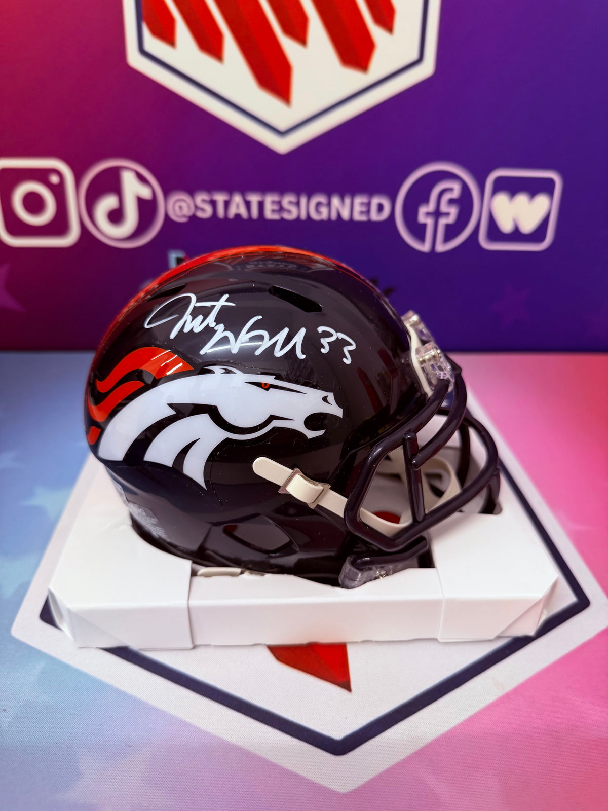 Javonte Williams Denver Broncos Speed Mini Helmet