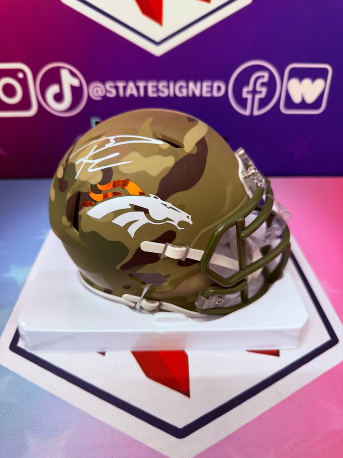 Russell Wilson Denver Broncos Custom Camo Mini Helmet