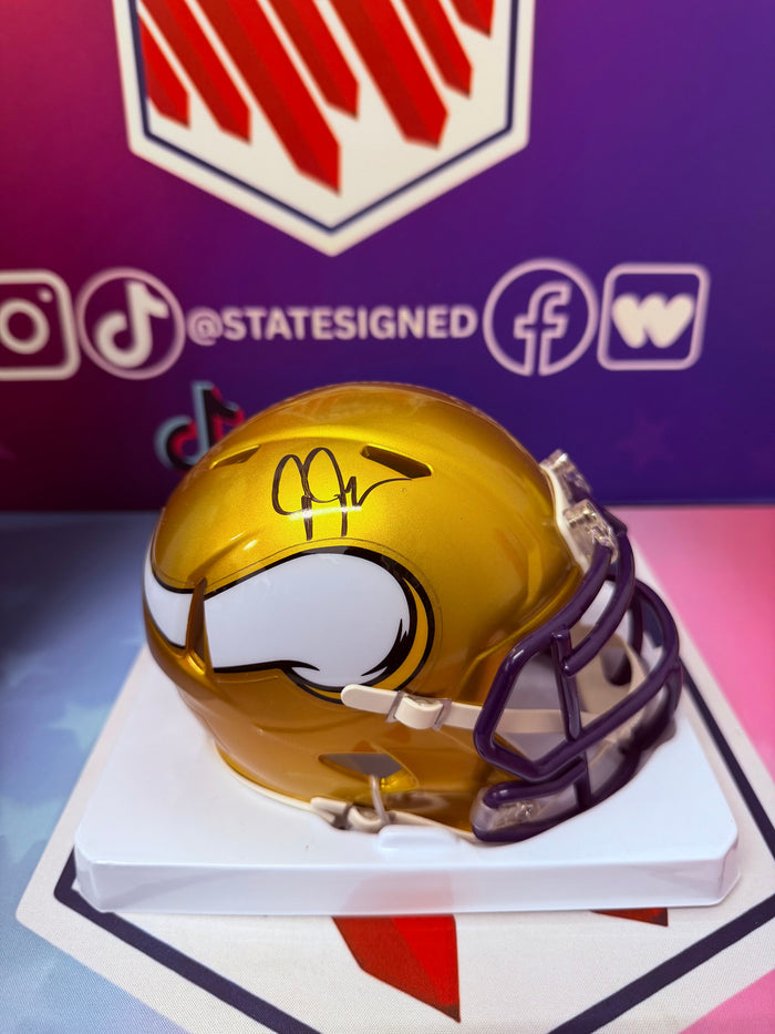 Justin Jefferson Minnesota Vikings Flash Mini Helmet