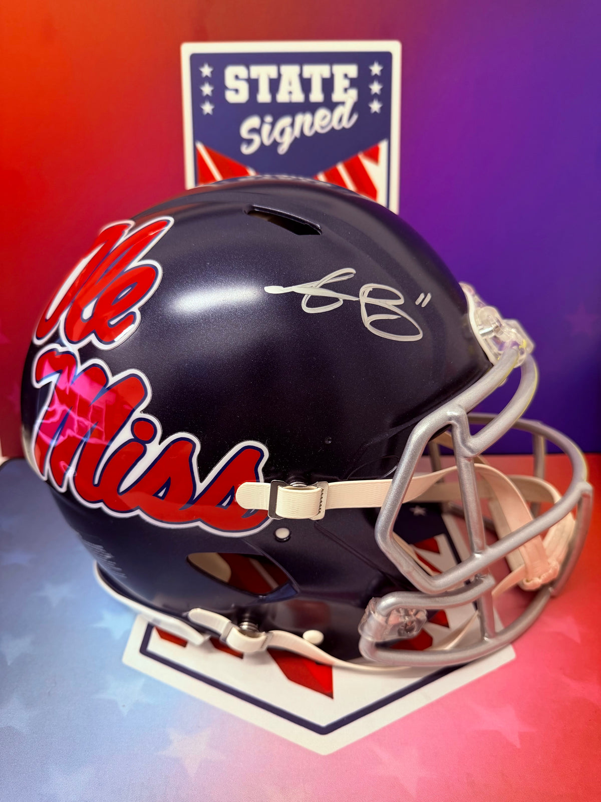 AJ Brown Ole Miss Full Size Authentic Helmet