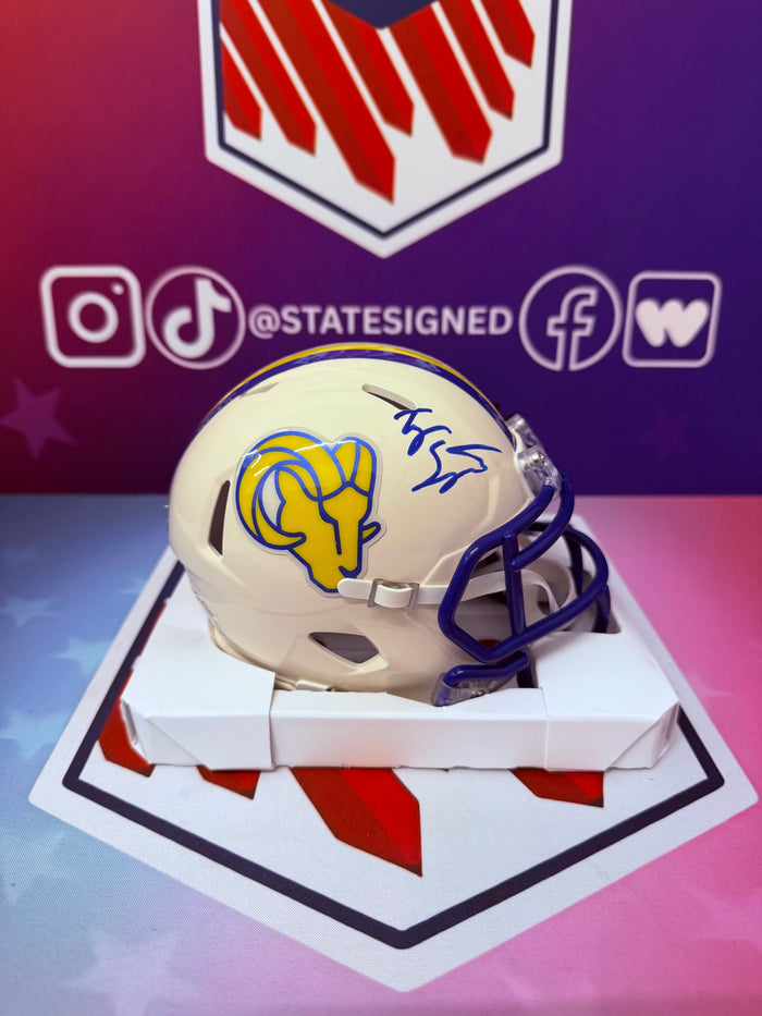 Ty Simpson Los Angeles Rams Retro Mini Helmet