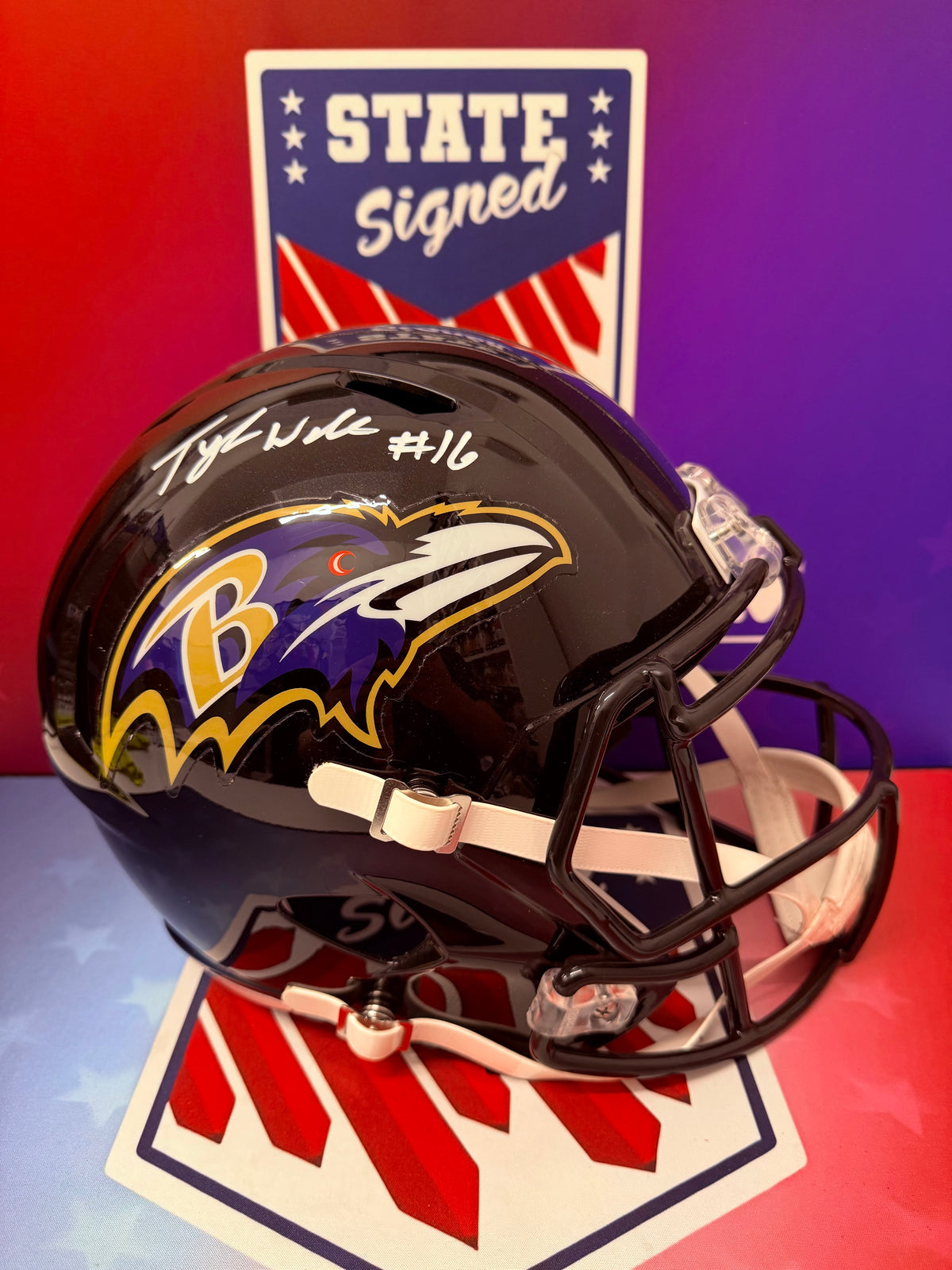 Tylan Wallace Baltimore Ravens Full Size Replica Helmet