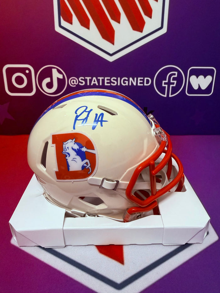 RJ Harvey Denver Broncos Retro Mini Helmet