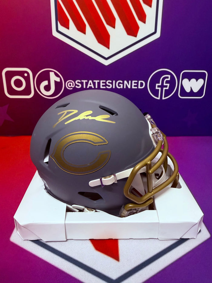 D'Andre Swift Chicago Bears Slate Mini Helmet