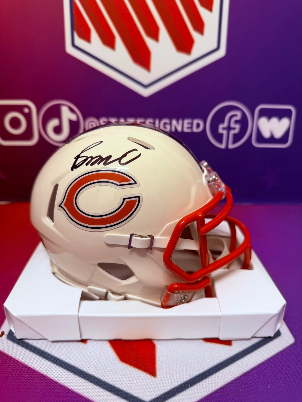 Rome Odunze Chicago Bears Retro Mini Helmet