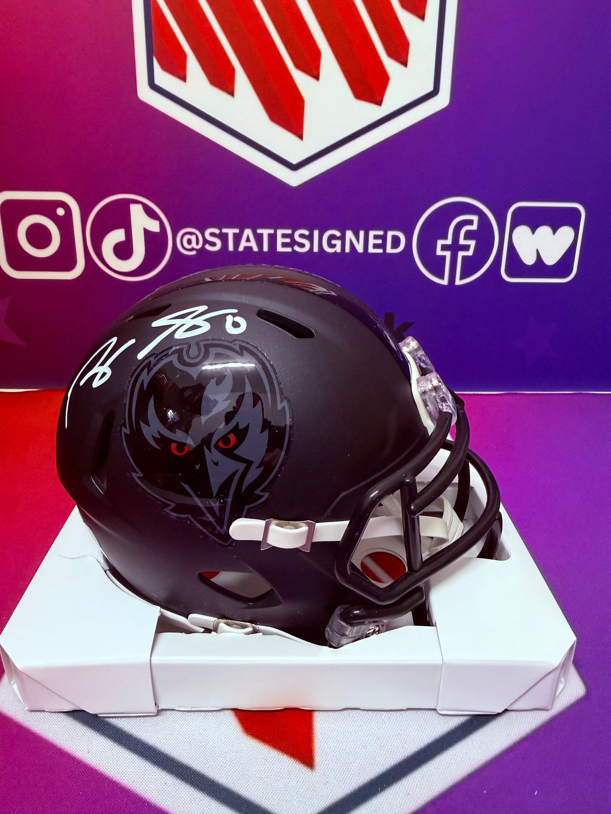 Roquan Smith Baltimore Ravens Alt26 Mini Helmet