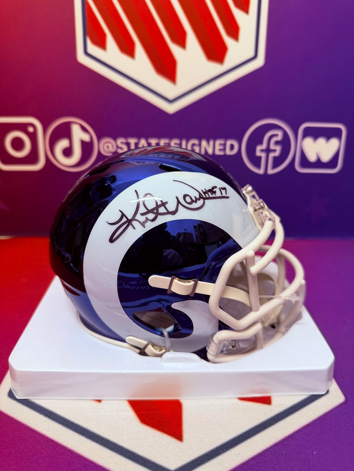 Kurt Warner Los Angeles Rams Chrome Mini Helmet