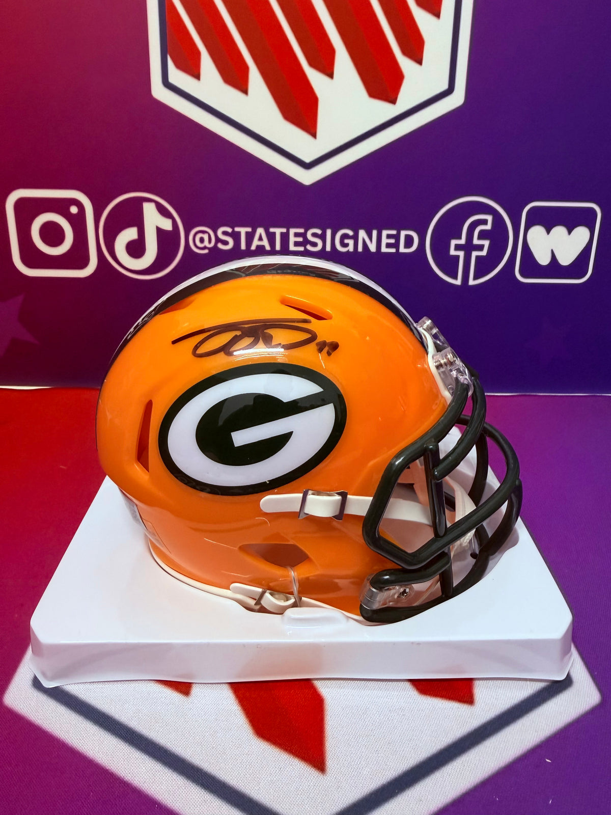 Jayden Reed Green Bay Packers Speed Mini Helmet