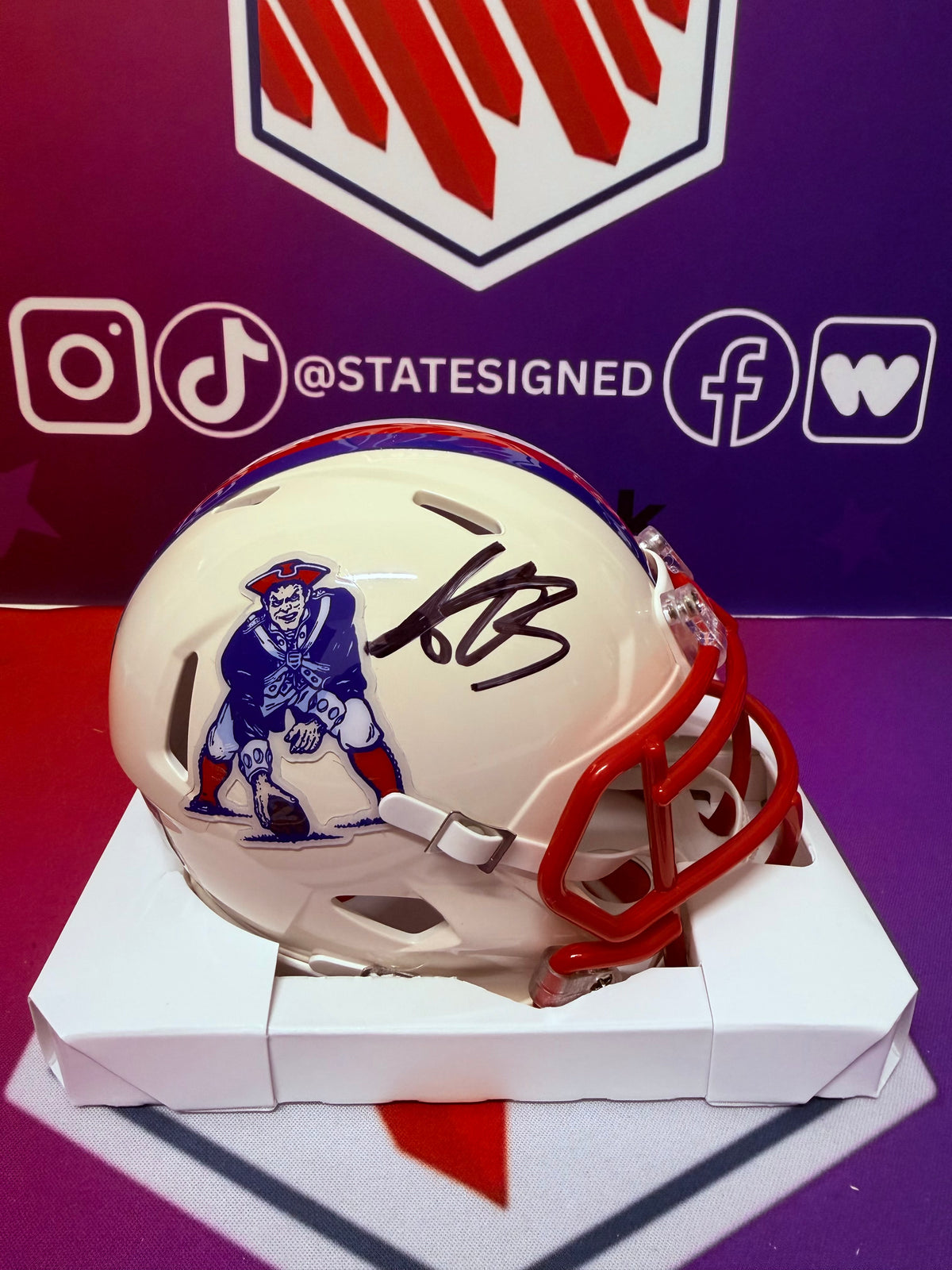 AJ Brown New England Patriots Retro Mini Helmet
